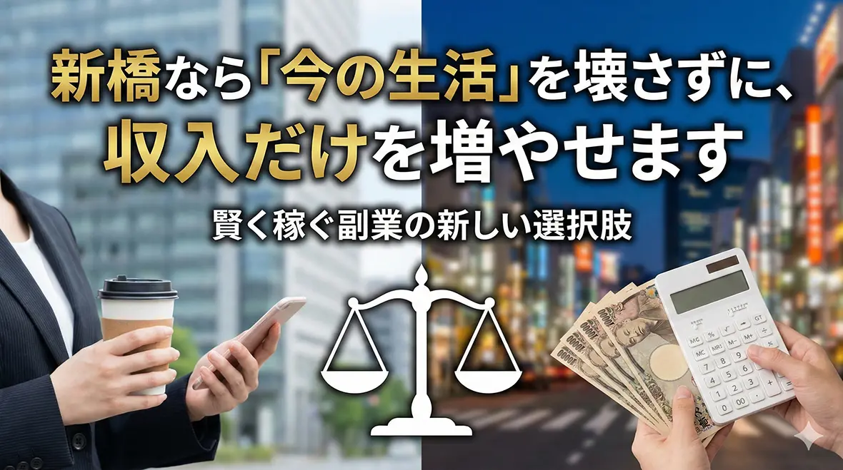 新橋なら「今の生活」を壊さずに、収入だけを増やせます