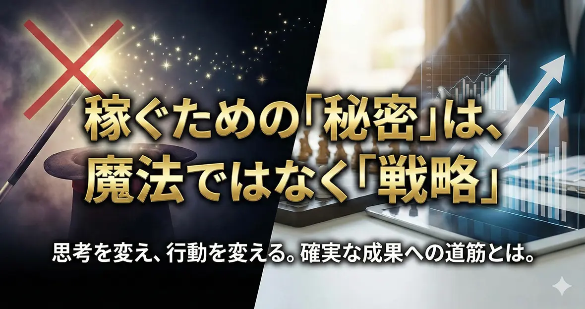 稼ぐための「秘密」は、魔法ではなく「戦略」
